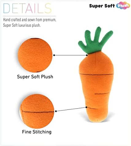 DolliBu Orange Carrot Plush Toy - 6 Inches