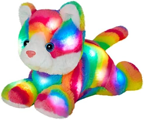 Glow Guards 13 Rainbow Cat Plush Toy with LED Night Light