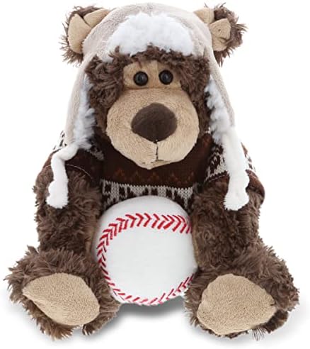 DolliBu Grizzly Bear with Clothes - 9 Inch Sports Plush Toy