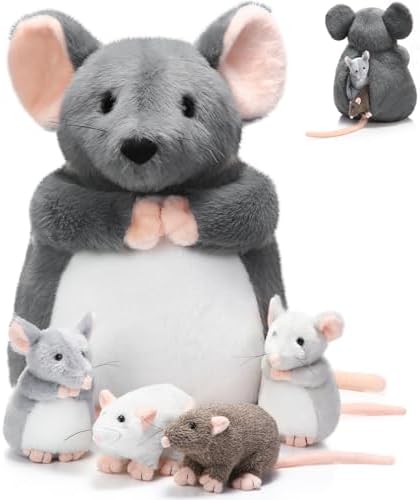 5 Pcs Mouse Plush Stuffed Animals Set