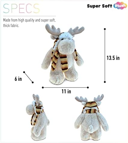 Puzzled DolliBu Standing Moose Plush Toy - 135 Inches