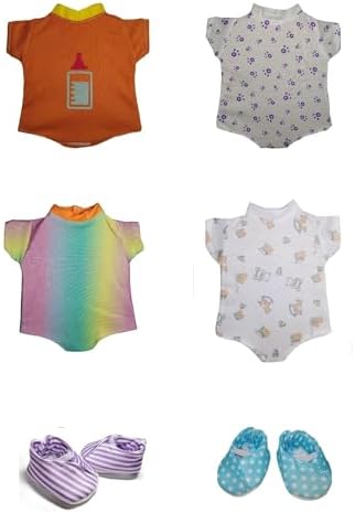 Xunwa Baby Doll Outfits and Shoes for 10-13 Inch Dolls