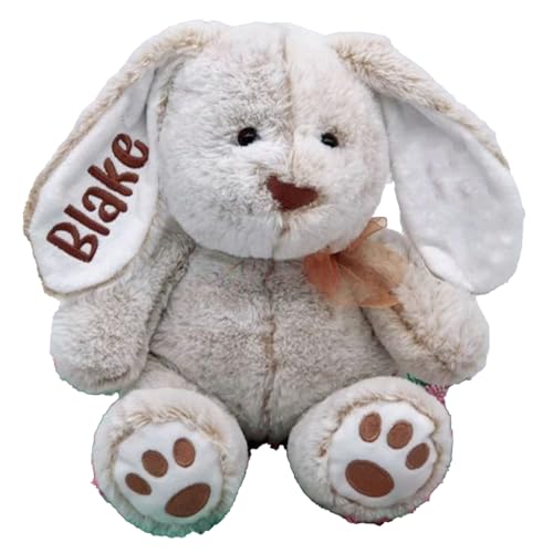 Personalized Plush Bunny Toy for Kids Embroidered Easter Gift Toddler Animal