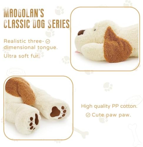 MaoGoLan Giant Stuffed Puppy Dog 31 Inch Plush Pillow