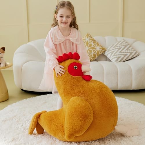 IKASA Giant Chicken Plush Toy 255 Inches Big Stuffed Animal