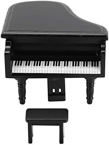 Zerodis 112 Scale Miniature Grand Piano with Stool