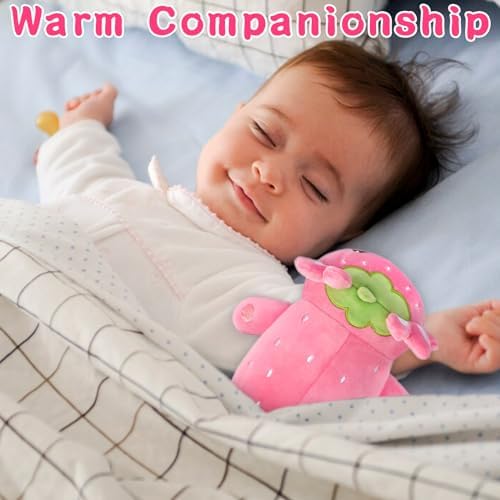Cute Strawberry Axolotl Plushie Toy 8 Inch