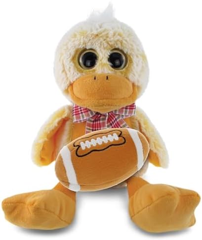 DolliBu Sitting Duck Plush with Football - 9 Inches