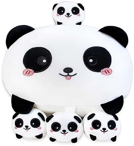 AtoBaby Cute Panda Plush Toy - 16 Inches with 4 Babies
