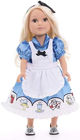 Little Adventures Alice Princess Dress With Headband - Machine Washable
