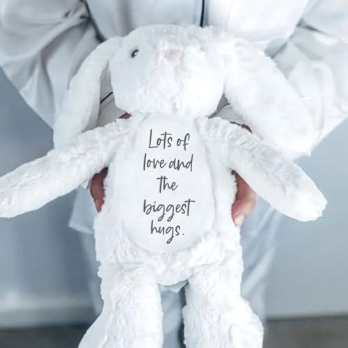 Custom Plush Bunny Keepsake Gift Toy with Name Personalization