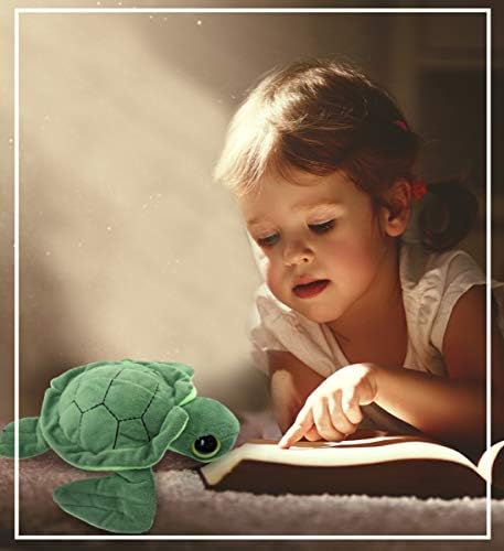 DolliBu Plush Sea Turtle - 6 Inch Huggable Big Eye Toy