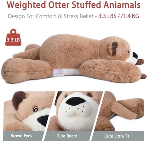 Niuniu Daddy 20 Inch Weighted Otter Plush Toy