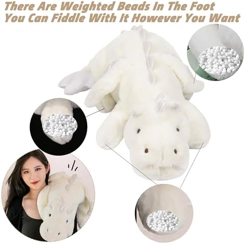 ARELUX 37in Cute Dragon Plush Toy with Wings