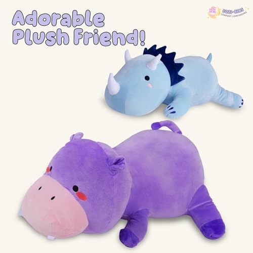 Cozi-Kins Weighted Purple Hippo Stuffed Animal - 35 Lbs