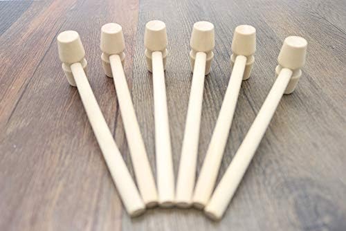 30Pcs Miniature Wooden Hammer for DIY and Seafood Shelling