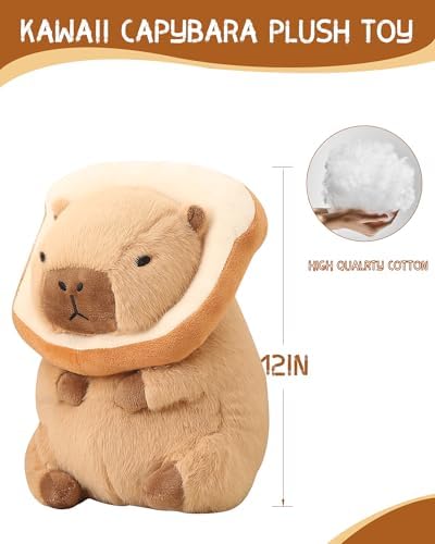 Cute Capybara Plushie Pillow 12 Inch Toy for Kids Adults