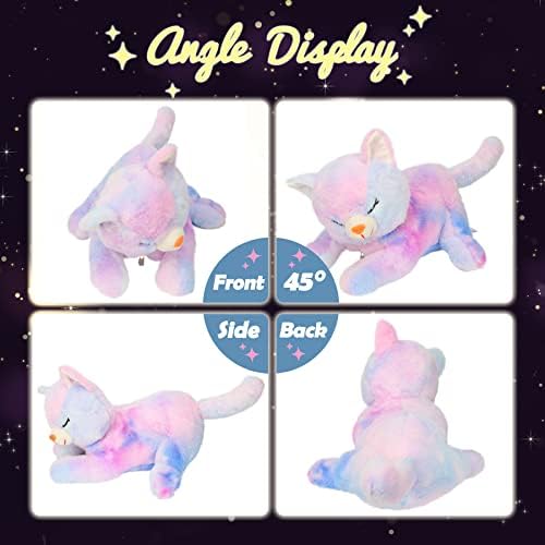 Hopearl LED Plush Cat Night Light Playset with 3 Baby Kittens