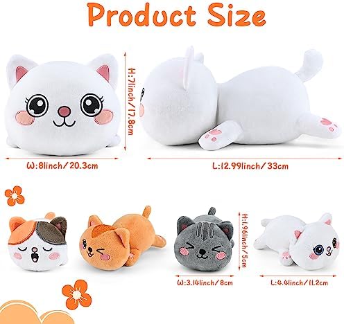 KMUYSL Plush Cat Toy Set with 4 Baby Kitties