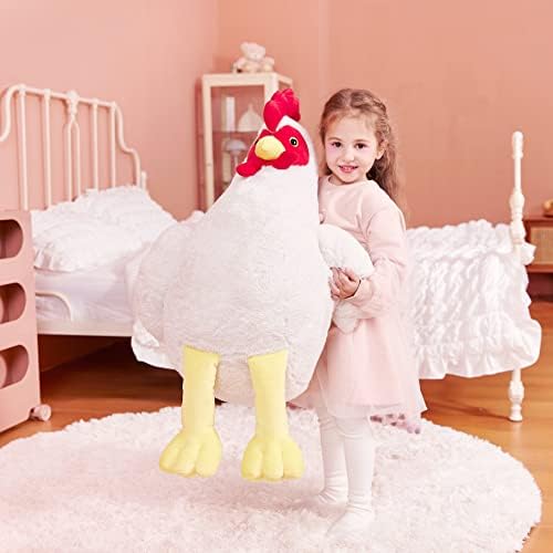 IKASA Giant Chicken Plush Stuffed Animal Toy 23 Inch Big Size