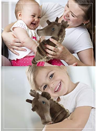 DolliBu Wild Stuffed Animals Soft Plush Collection - 12 Inch Brown Seahorse