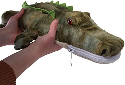 PREXTEX Stuffed Alligator with 3 Baby Alligators
