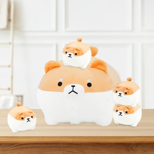 Shiba Inu Plush Pillow with 4 Baby Shiba Inus in Mommys Belly