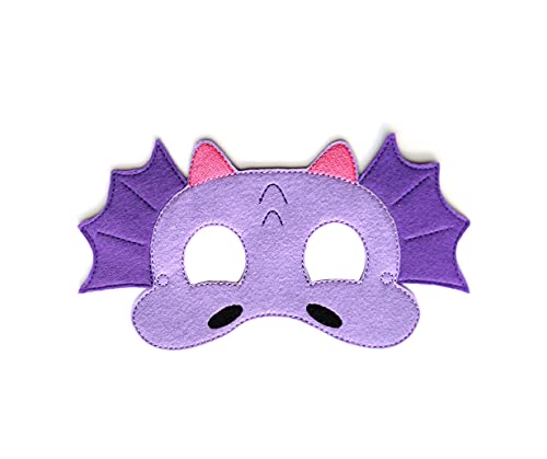 Baby WhatKnots Kids Purple Dragon Felt Face Mask 1