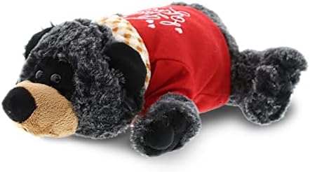 DolliBu I Love You Valentine Lying Black Bear Plush - 9 Inches