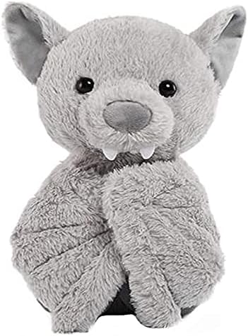 AngelGift Cuddly 11-Inch Grey Plush Bat Stuffed Animal Toy