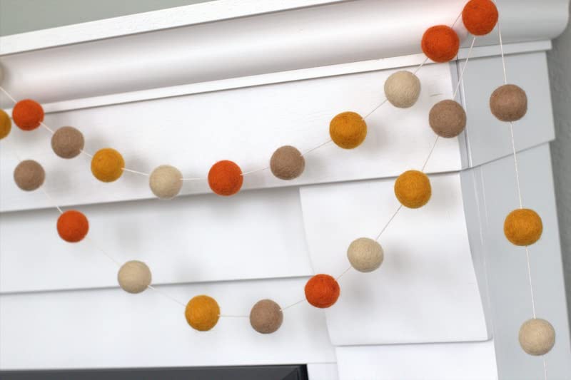Matthew and Mae Handmade Fall Garland - 1 Felt Balls 1
