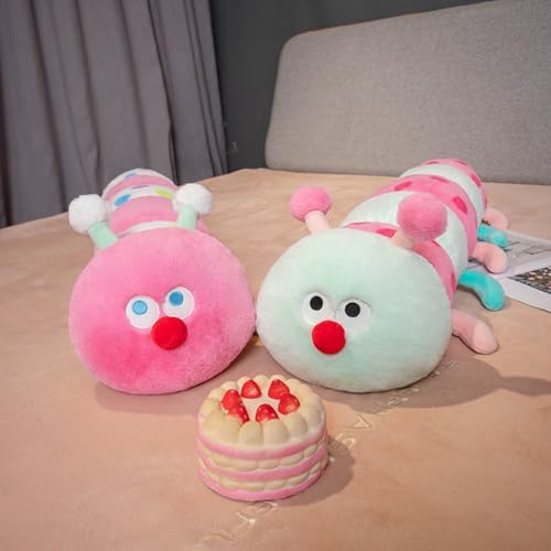CASAGOOD 354 Inch Caterpillar Plush Stuffed Animal Pillow Pink
