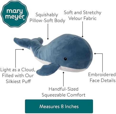 Mary Meyer Blue Whale Smootheez Pillow-Soft Toy