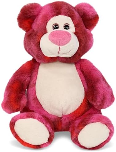 DolliBu Pink Tie-Dye Bear 9 Inches Super Soft Stuffed Animal