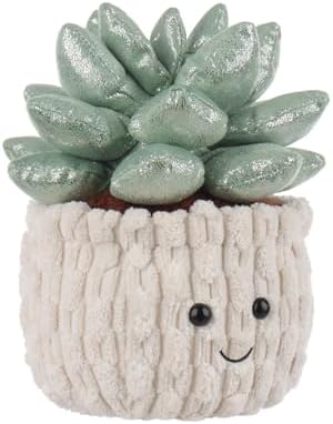 Apricot Lamb Potted Shiny Succulents Plush Stuffed Animal for Kids