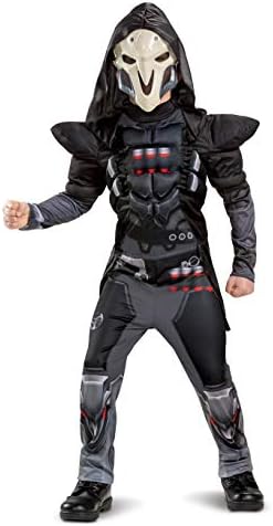 Overwatch Reaper Costume for Kids Muscle Padded Jumpsuit