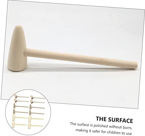 Toyvian Wooden Mini Hammers 15pcs Set for Preschoolers