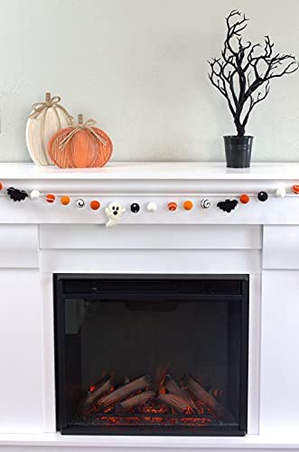 Handmade Halloween Felt Garland - 1 Balls - Ghost Bat Design