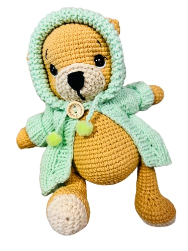 Handmade Teddy Bear Crochet Plushie Doll 10 Inches