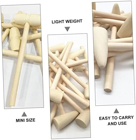 Toyvian Wooden Mini Hammers 15pcs Set for Preschoolers