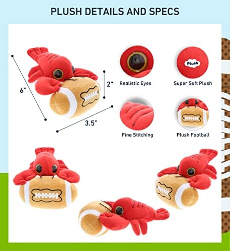 Dolli Bu Big Eye Lobster Plush with Football