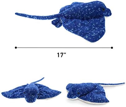 DolliBu Spotted Blue Stingray Plush Toy - 17 Inches