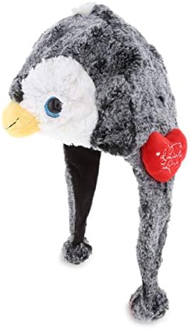 DolliBu I Love You Penguin Plush Hat with Name Personalization