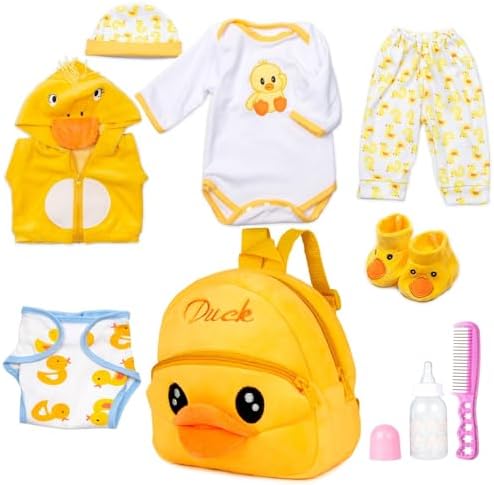 Pedolltree Reborn Baby Doll 9pcs Yellow Duck Set