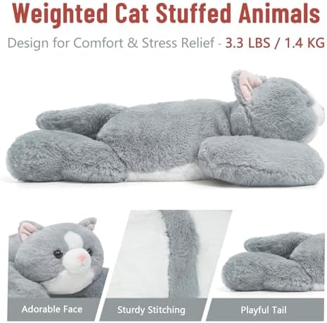 Niuniu Daddy 20 Weighted Cat Plush Pillow