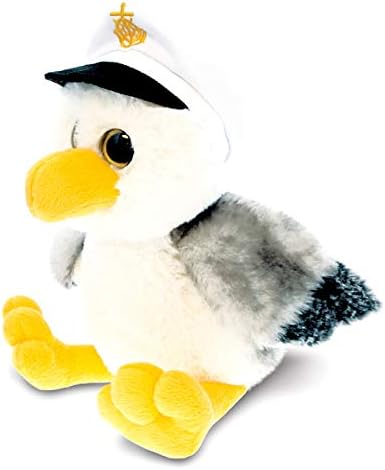 DolliBu Plush Seagull - Soft Gray Sailor Cuddle Toy for Kids Adults
