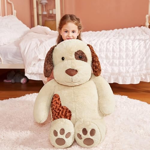 IKASA Giant Dog Plush Toy - 30 Inches Light Brown
