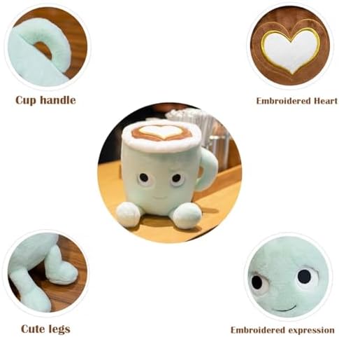 Latte Plush Pillow Coffee Cup Stuffed Toy for Kids and Adults
