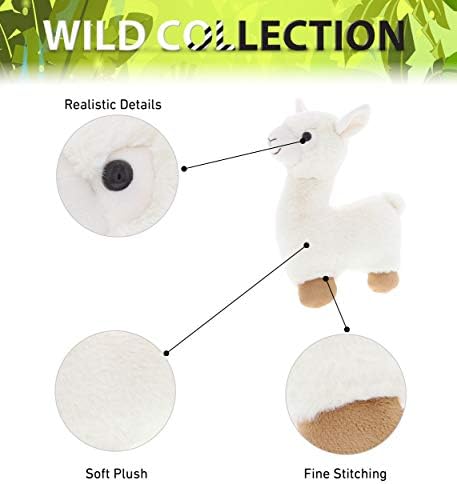 DolliBu Super Soft White Llama Plush Toy 11 Inches