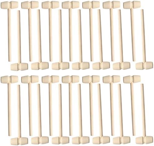 30Pcs Miniature Wooden Hammer for DIY and Seafood Shelling